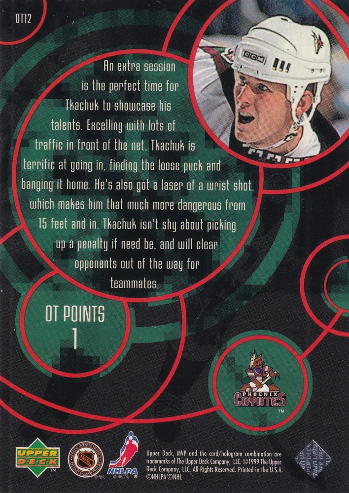 1998-99 UD MVP - Keith Tkachuk - OT Heroes #OT12