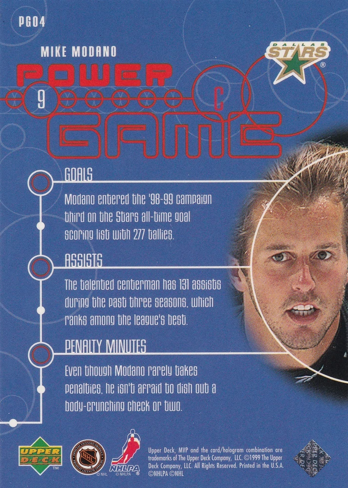 1998-99 UD MVP - Mike Modano - Power Game #PG04
