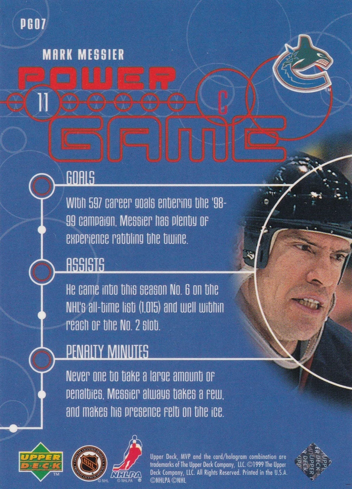 1998-99 UD MVP - Marc Messier - Power Game #PG07