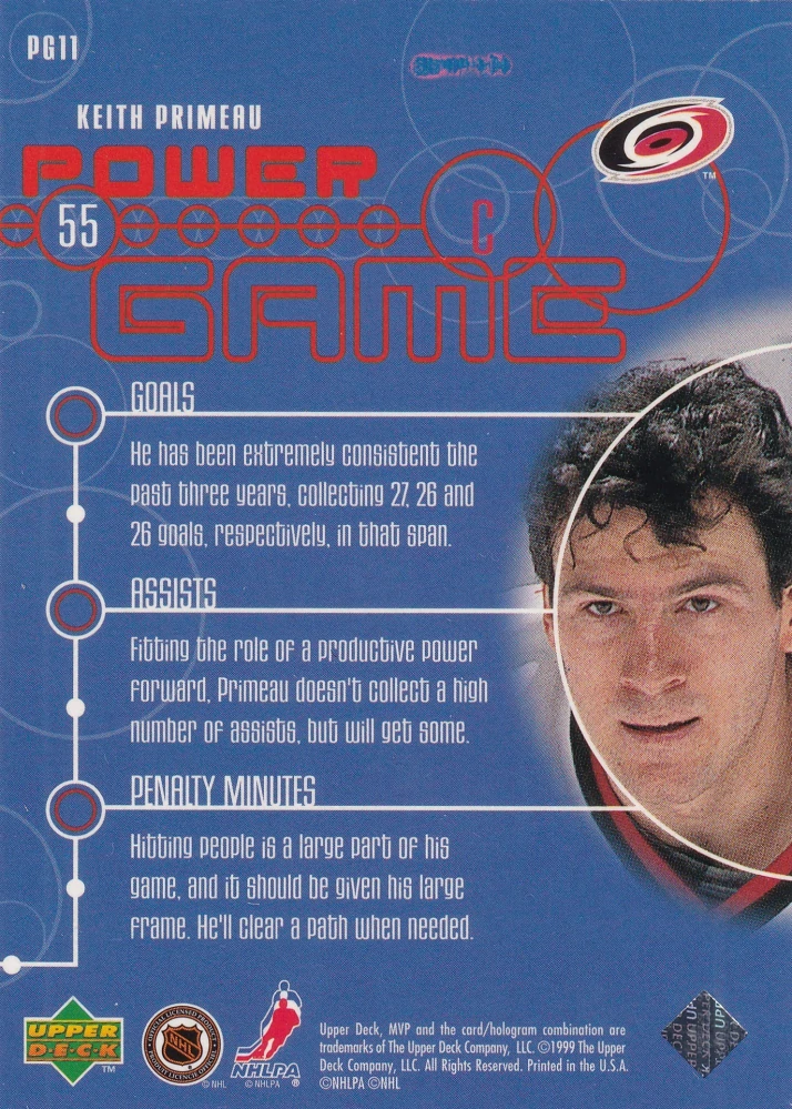 1998-99 UD MVP - Keith Primeau - Power Game #PG11