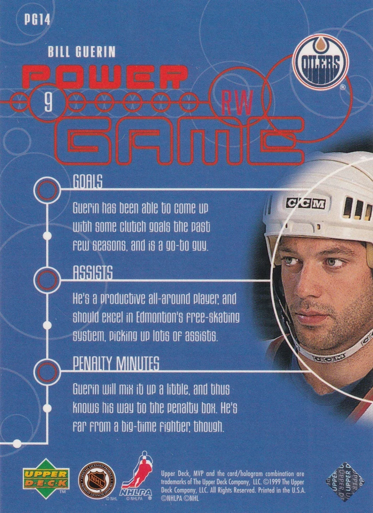 1998-99 UD MVP - Bill Guerin - Power Game #PG14