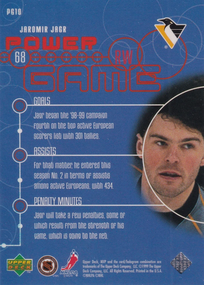 1998-99 UD MVP - Jaromír Jágr - Power Game #PG10