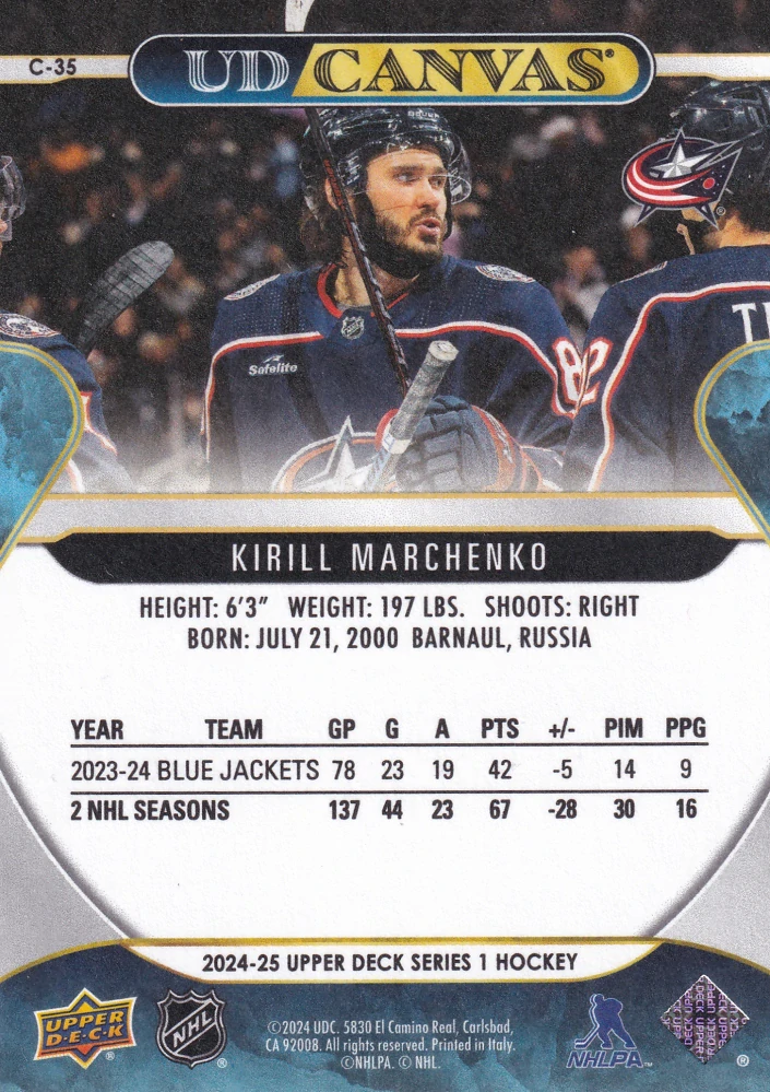 2024-25 UD Series 1 - Kirill Marchenko - Canvas #C-35