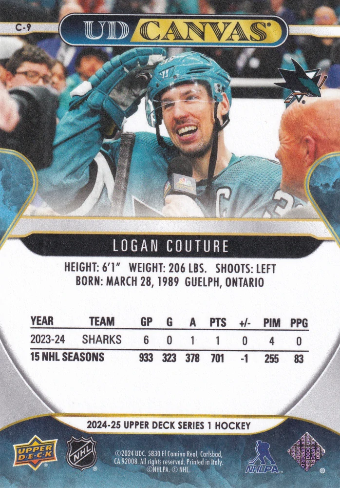 2024-25 UD Series 1 - Logan Couture - Canvas #C-9