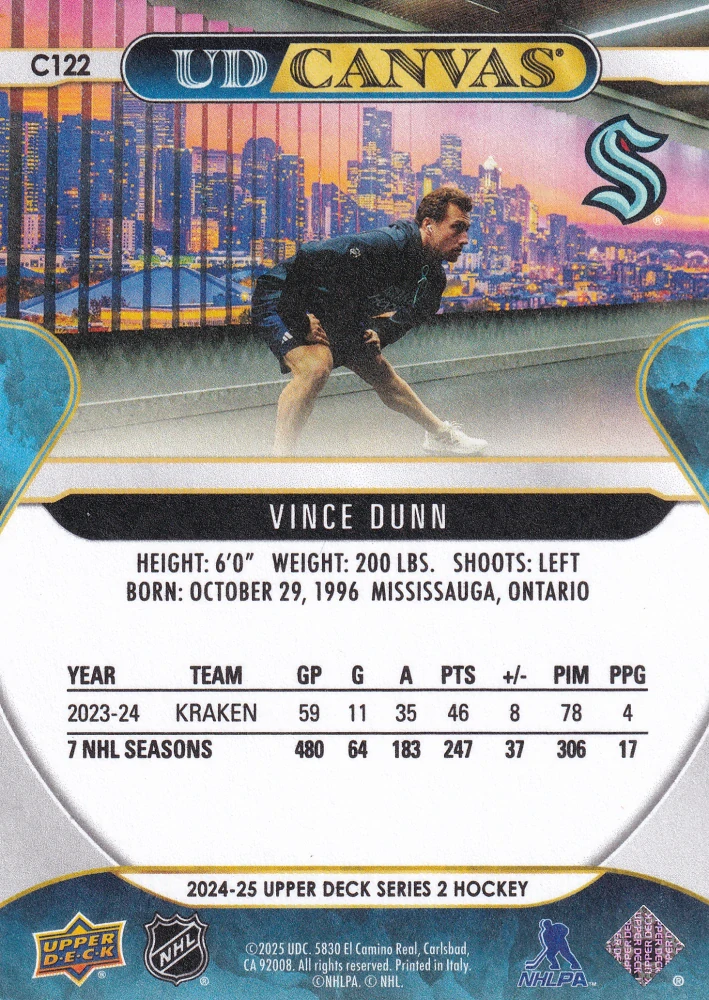 2024-25 UD Series 2 - Vince Dunn - Canvas #C122