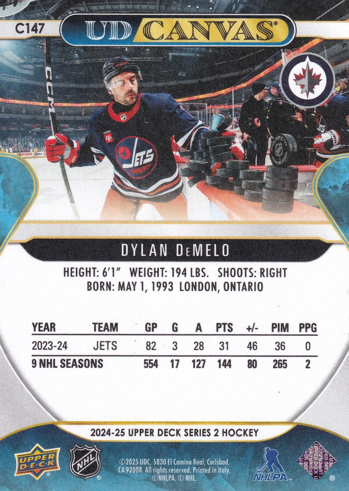 2024-25 UD Series 2 - Dylan DeMelo - Canvas #C147