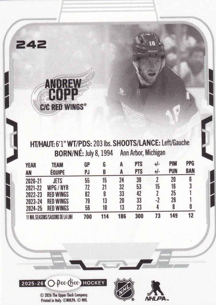 2025-26 UD O-Pee-Chee - Andrew Copp #242