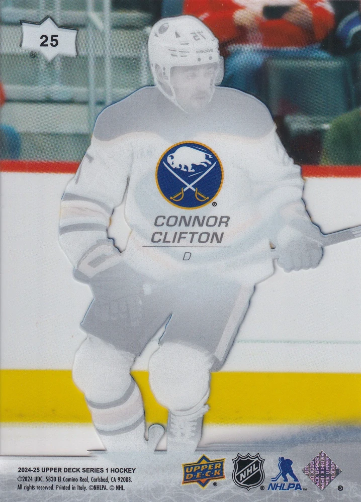 2024-25 UD Series 1 - Connor Clifton - Clear Cut #25