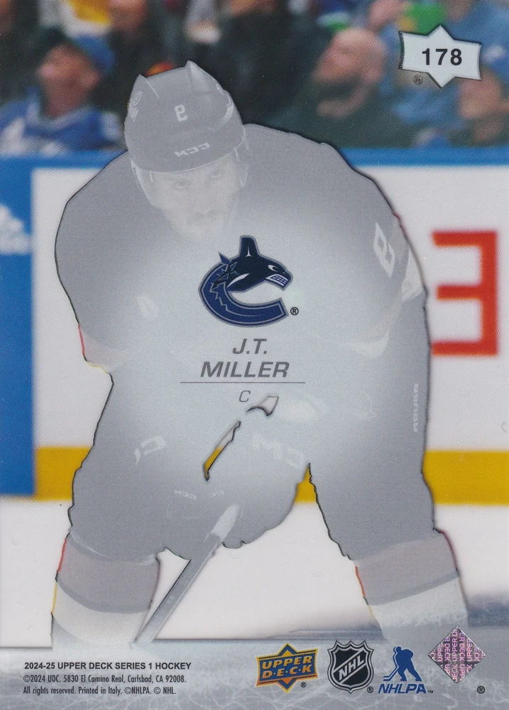 2024-25 UD Series 1 - J.T. Miller - Clear Cut #178