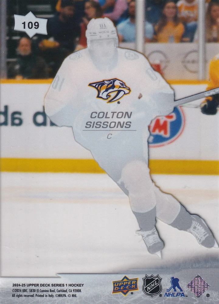 2024-25 UD Series 1 - Colton Sissons - Clear Cut #109