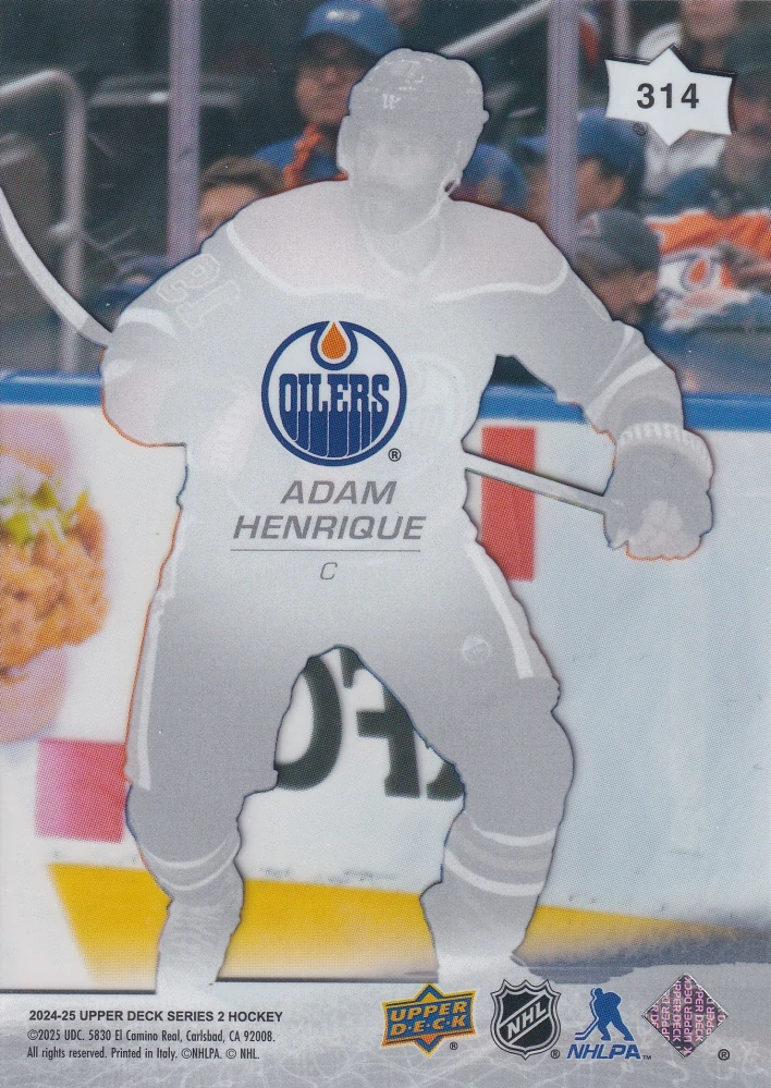 2024-25 UD Series 2 - Adam Henrique - Clear Cut #314