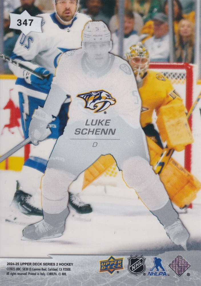 2024-25 UD Series 2 - Luke Schenn - Clear Cut #347