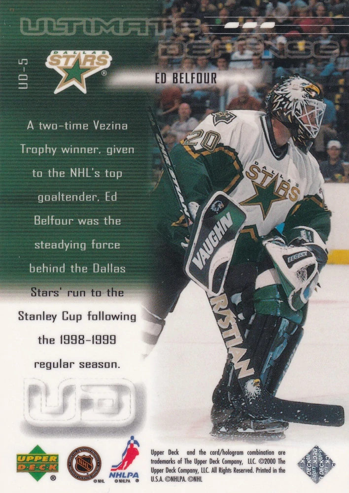 1999-00 UD Series 2 - Ed Belfour - Ultimate Defense #UD-5