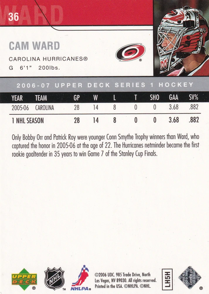 2006-07 UD Series 1 - Cam Ward #36