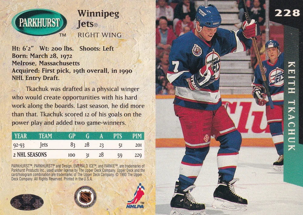 1993-94 Parkhurst - Keith Tkachuk #228