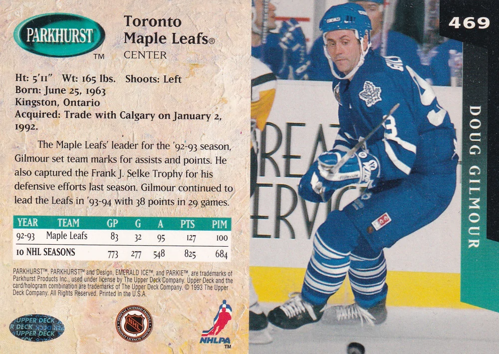 1993-94 Parkhurst - Doug Gilmour #469