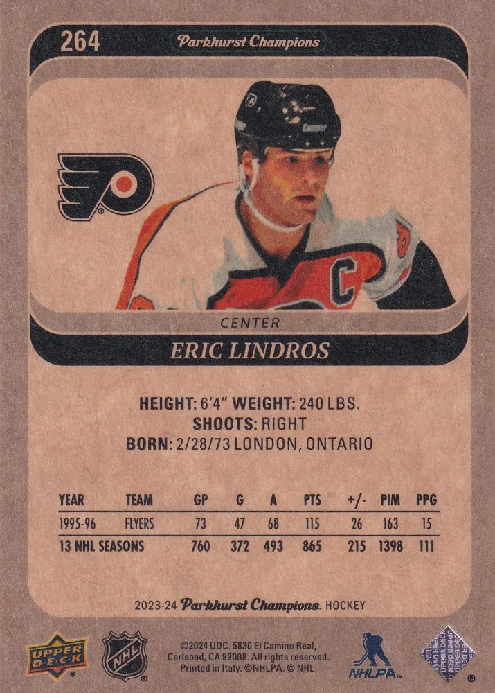 2023-24 UD Parkhurst Champions - Eric Lindros #264