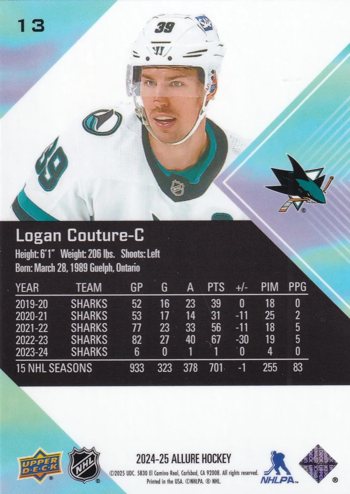 2024-25 UD Allure - Logan Couture #13