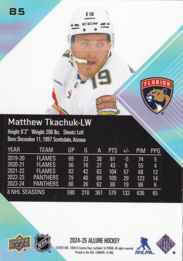 2024-25 UD Allure - Matthew Tkachuk #85