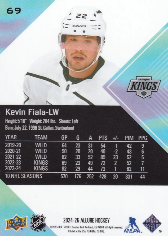 2024-25 UD Allure - Kevin Fiala #69