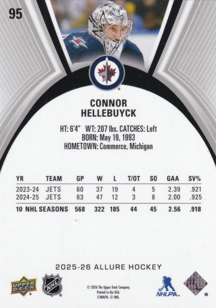 2025-26 UD Allure - Connor Hellebuyck #95