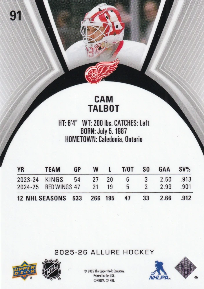 2025-26 UD Allure - Cam Talbot #91