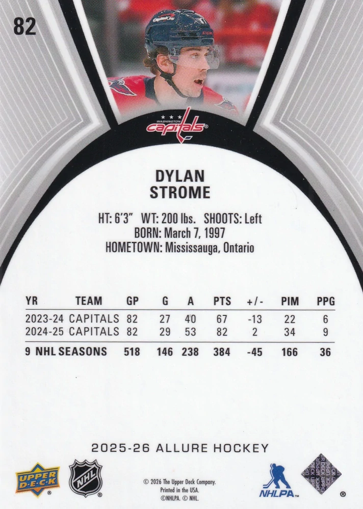 2025-26 UD Allure - Dylan Strome #82