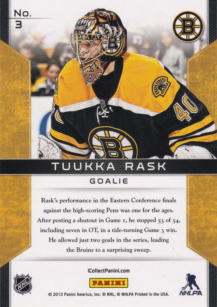 2013 Panini Toronto Fall Expo - Tuukka Rask #3