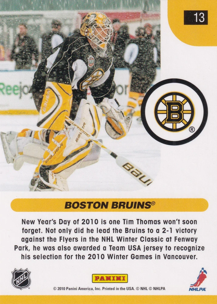 2010-11 Score - Tim Thomas - Season Highlight #13