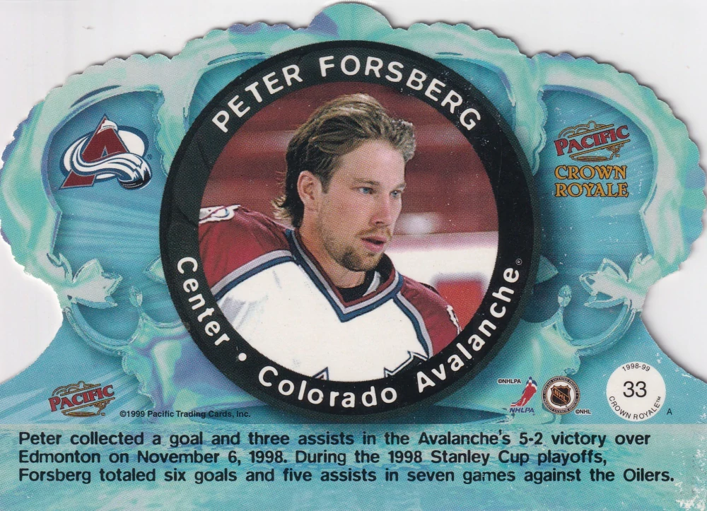 1998-99 Pacific Crown Royale - Peter Forsberg #33