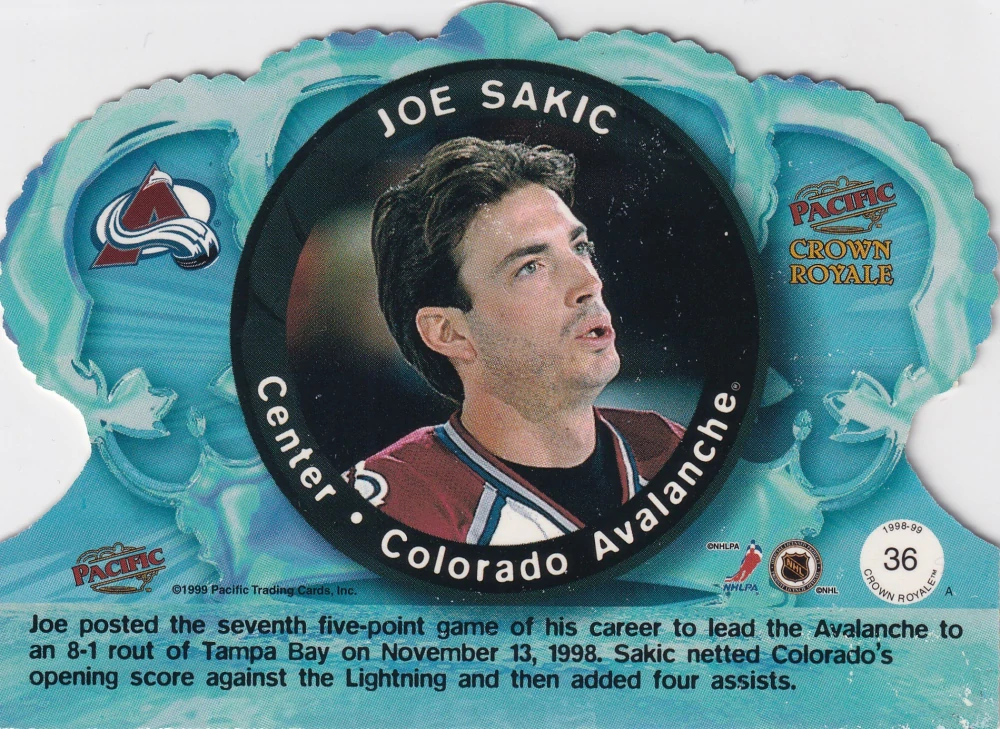 1998-99 Pacific Crown Royale - Joe Sakic #36