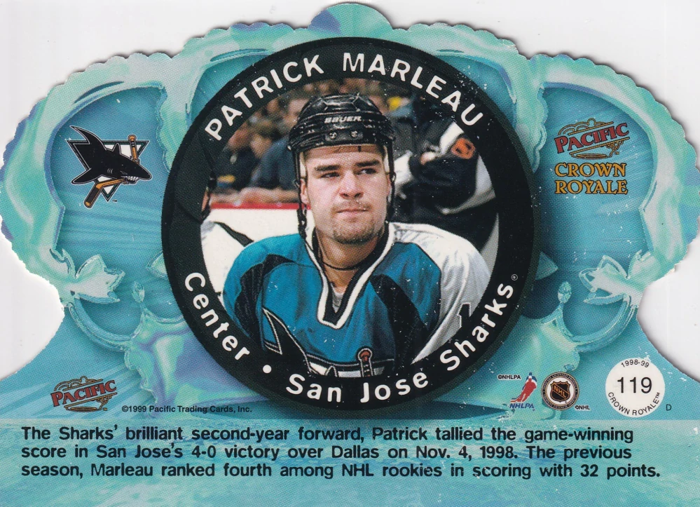 1998-99 Pacific Crown Royale - Patrick Marleau #119