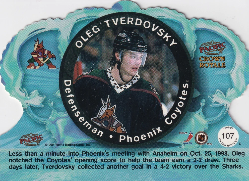 1998-99 Pacific Crown Royale - Oleg Tverdovsky #107