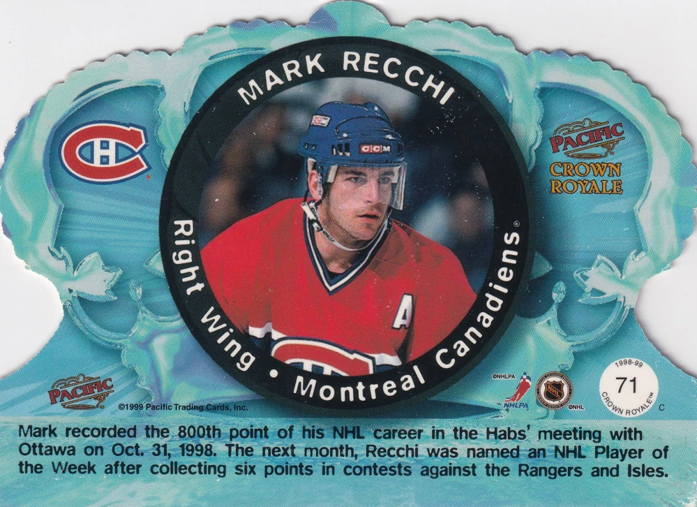 1998-99 Pacific Crown Royale - Marc Recchi #71