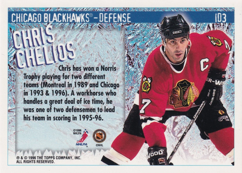 1996-97 Topps NHL Picks  - Chris Chelios - Ice D #ID3