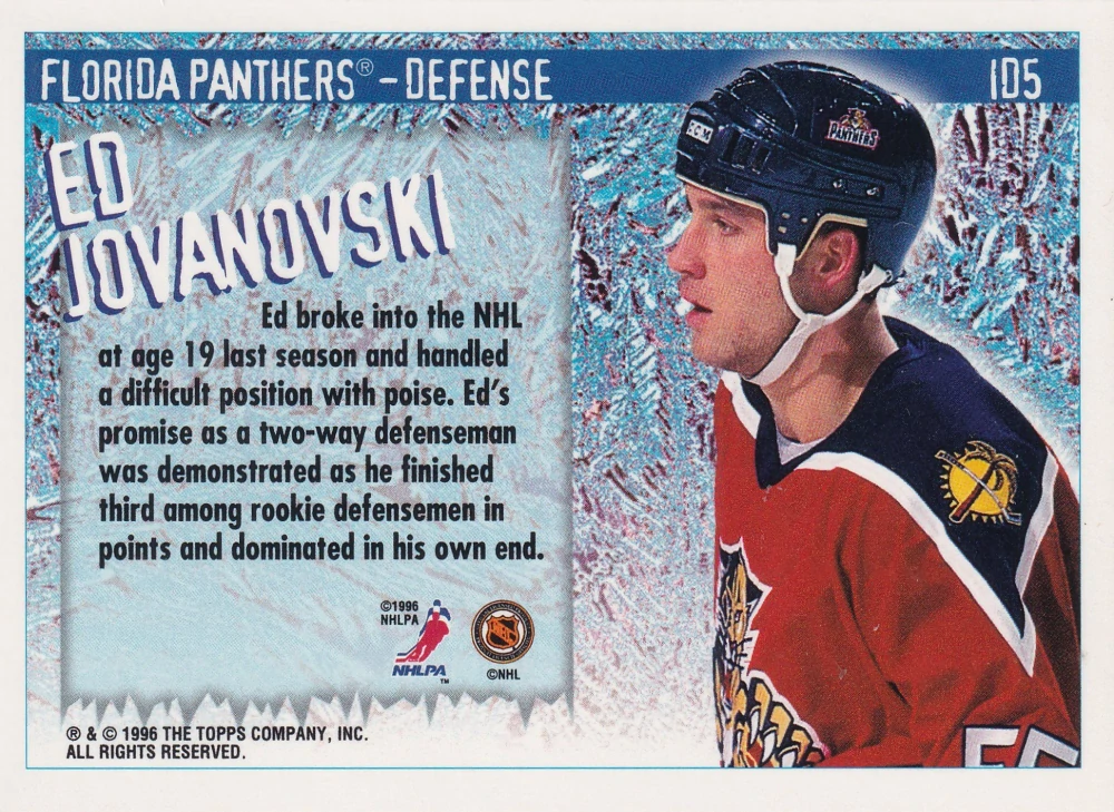 1996-97 Topps NHL Picks - Ed Jovanovski - Ice D #ID5