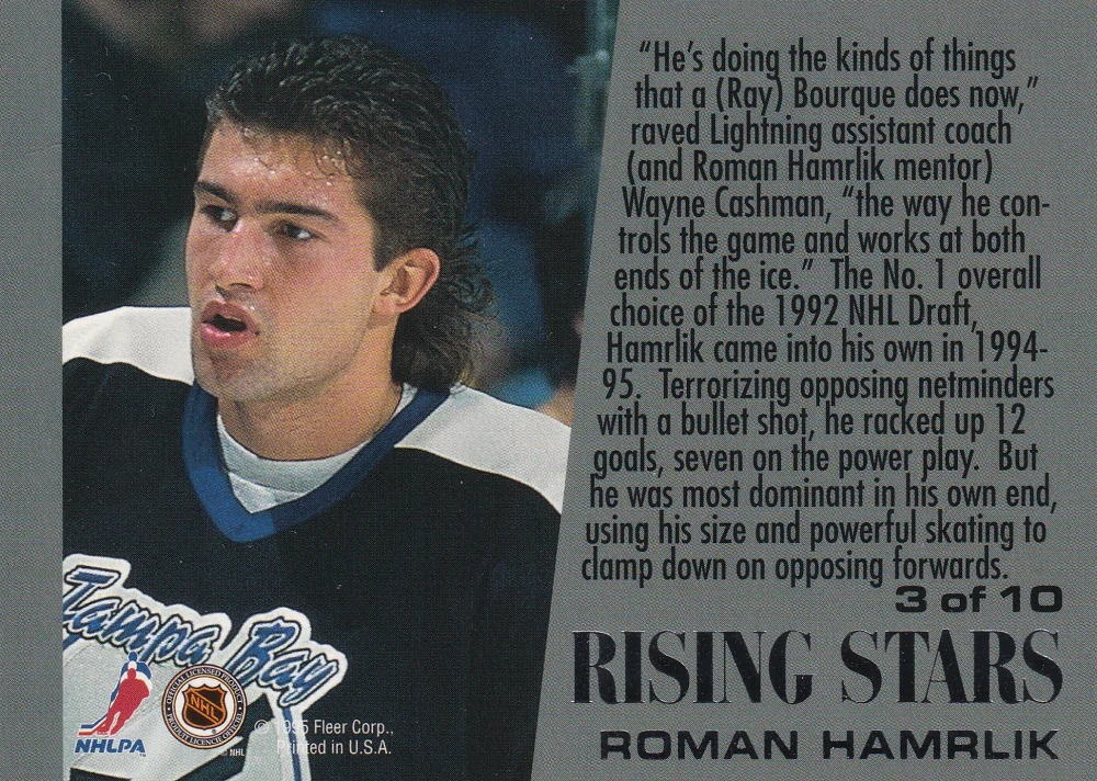 1995-96 Fleer Ultra - Roman Hamrlík - Rising Stars #3