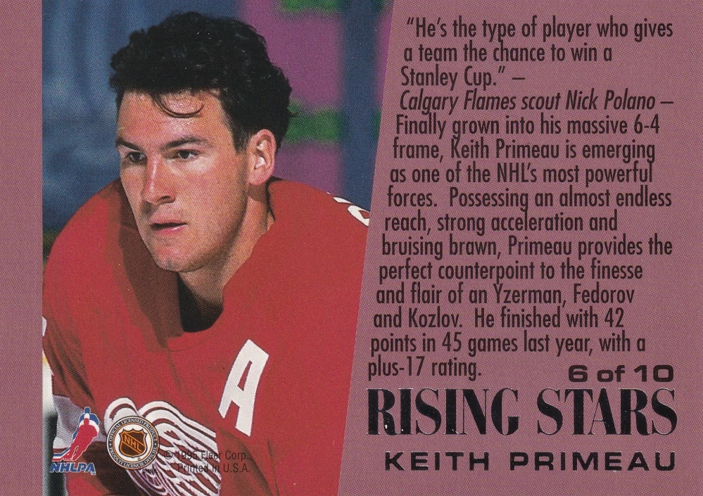 1995-96 Fleer Ultra - Keith Primeau - Rising Stars #6