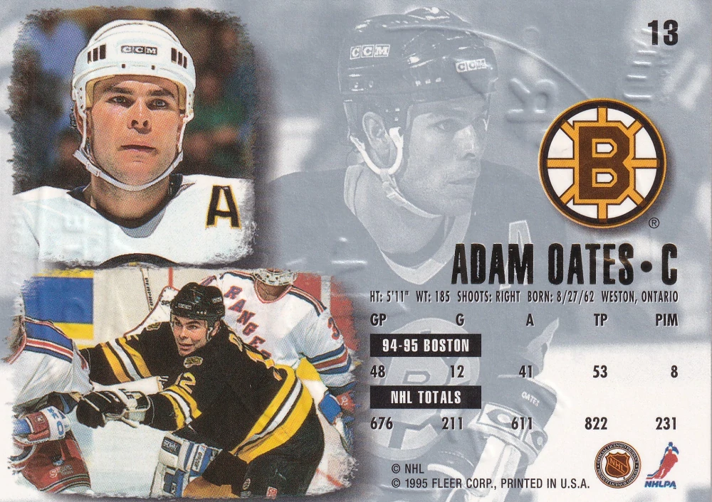 1995-96 Fleer Ultra - Adam Oates - Gold Medallion #13