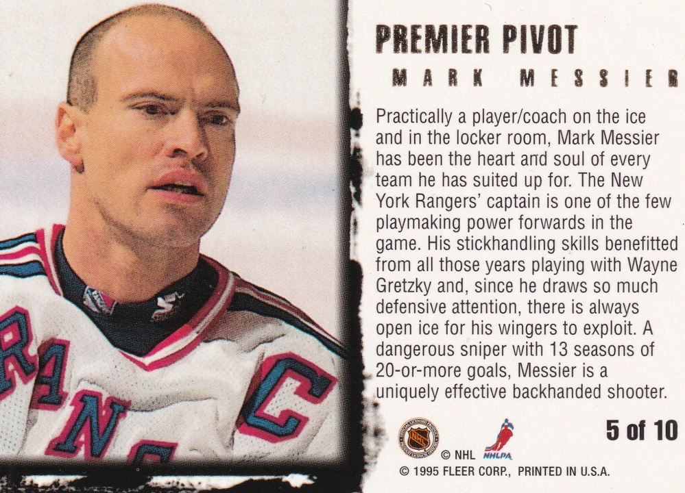 1995-96 Fleer Ultra - Mark Messier - Premier Pivot #5