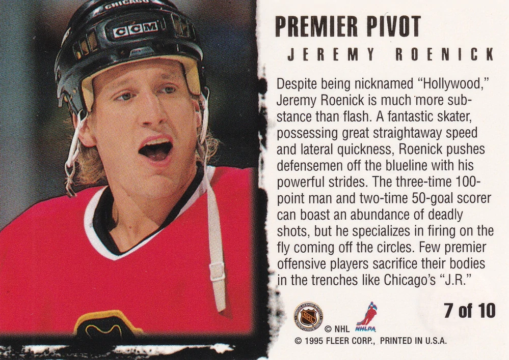 1995-96 Fleer Ultra - Jeremy Roenick - Premier Pivot Gold Medallion #7