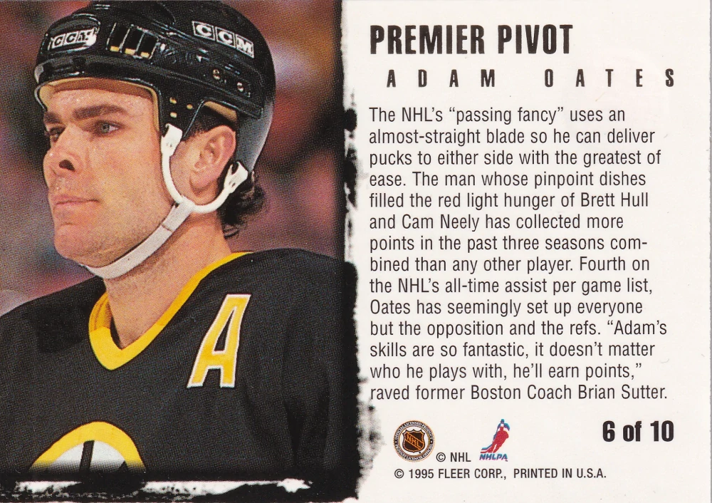 1995-96 Fleer Ultra - Adam Oates - Premier Pivot Gold Medallion #6