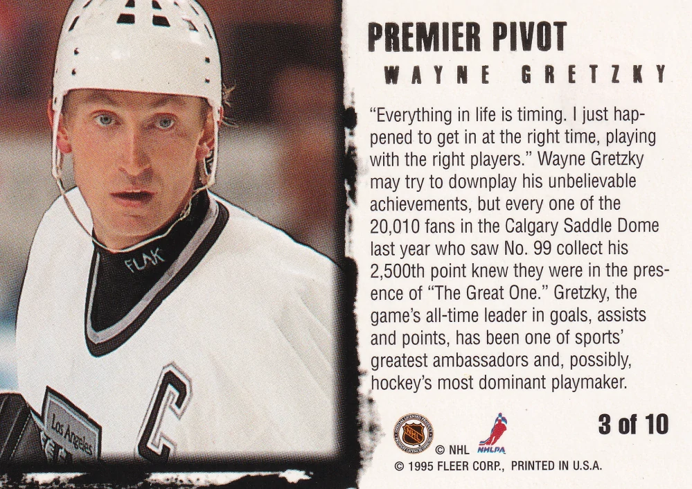 1995-96 Fleer Ultra - Wayne Gretzky - Premier Pivot Gold Medallion #3