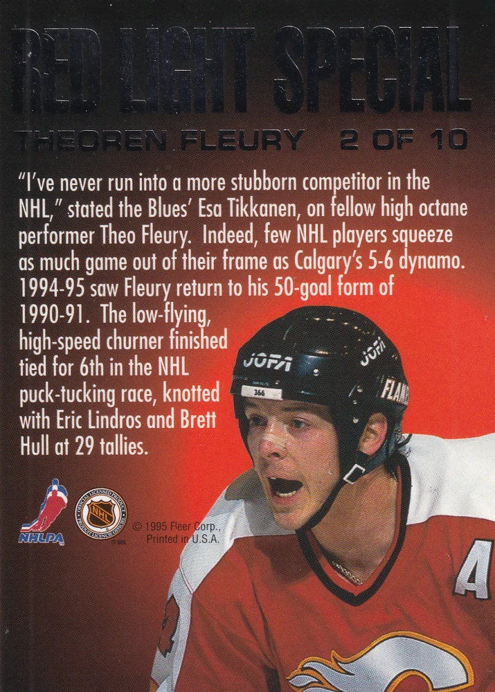 1995-96 Fleer Ultra - Theoren Fleury - Red Light Special #2
