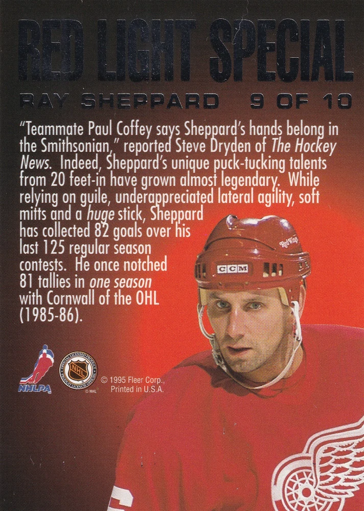 1995-96 Fleer Ultra - Ray Sheppard - Red Light Special #9