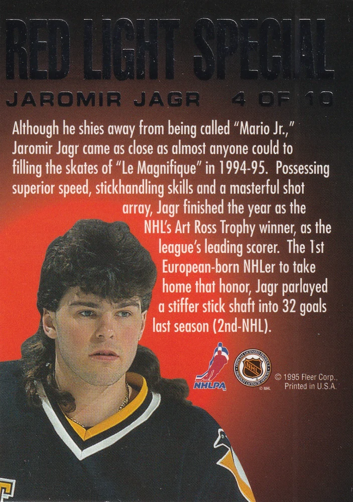 1995-96 Fleer Ultra - Jaromír Jágr - Red Light Special Gold Medallion #4