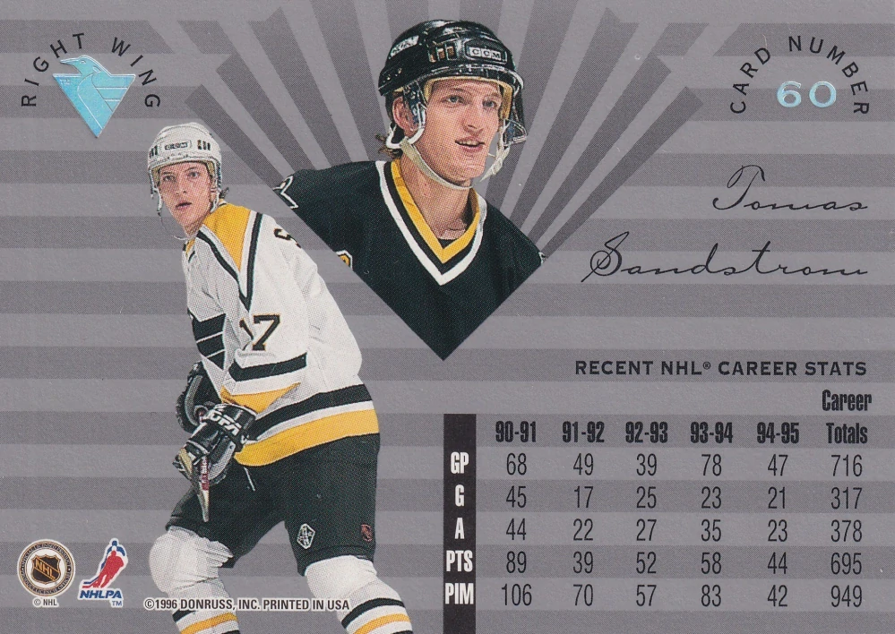 1995-96 Leaf Limited - Tomas Sandstrom #60
