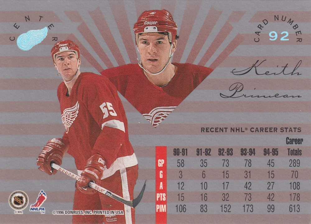 1995-96 Leaf Limited - Keith Primeau #92