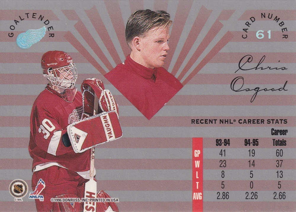 1995-96 Leaf Limited - Chris Osgood #61