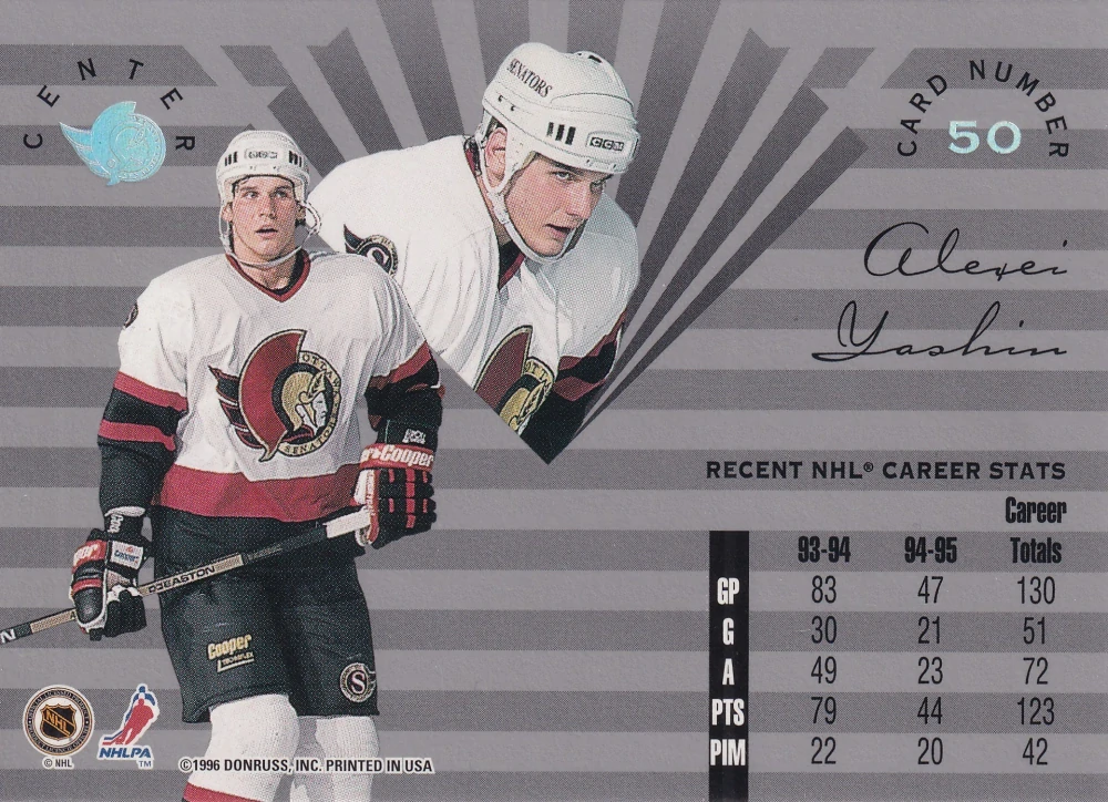 1995-96 Leaf Limited - Alexei Yashin #50